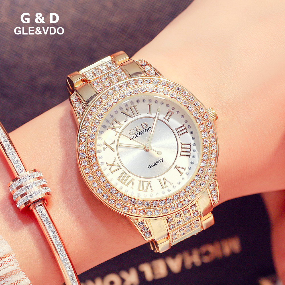 watch women diamonds and gold nice 2